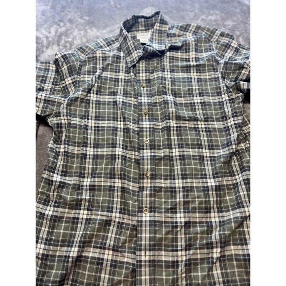 L.L.Bean Other - L.L.Bean Men's Plaid Flannel Shirt Button Down‎ Long Sleeve m tall Olive Green